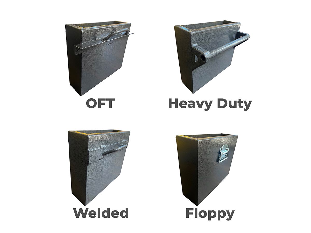 Aluminum dry box handle options